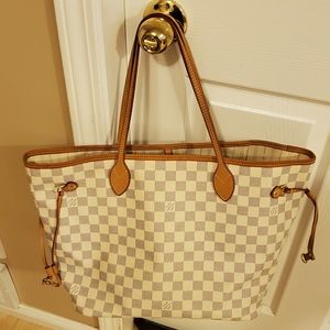 Authentic Louis Vuitton Neverfull MM Damier Azure
